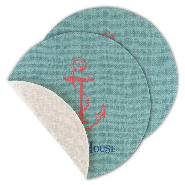 Chic Beach House Round Linen Placemats - MAIN (Single Sided)