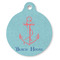 Chic Beach House Round Pet ID Tag