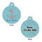 Chic Beach House Round Pet Tag - Front & Back