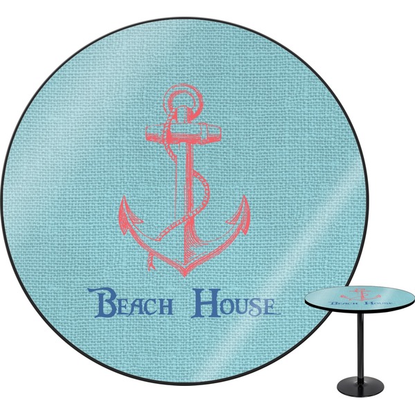 Custom Chic Beach House Round Table - 30"