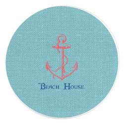 Chic Beach House Round Stone Trivet