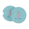 Chic Beach House Sandstone Car Coasters - Set of 2