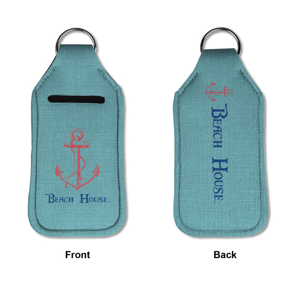 Chic Beach House Sanitizer Holder Keychain - Large APPROVAL (Flat)
