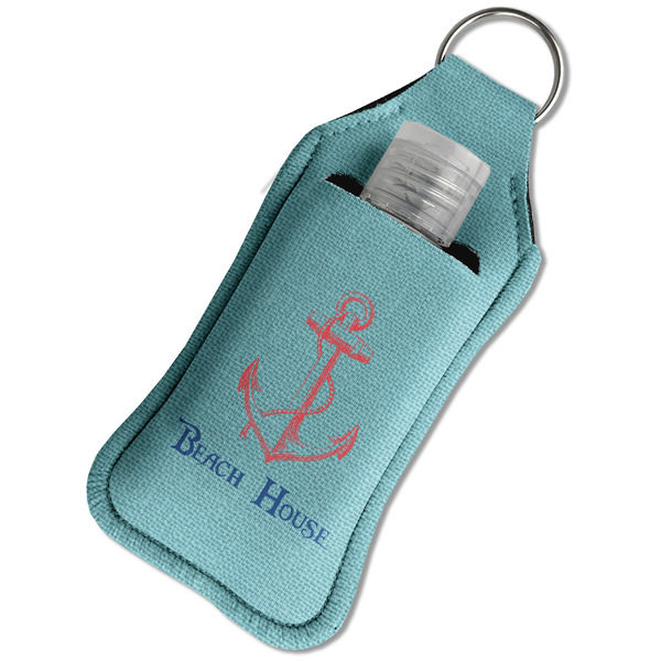Chic Beach House Sanitizer Holder Keychain - Large in Case