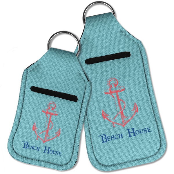 Chic Beach House Sanitizer Holder Keychain - Parent Main