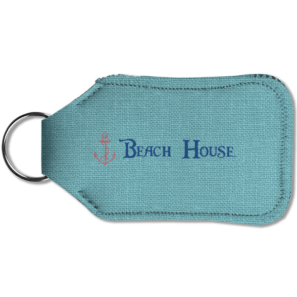 Chic Beach House Sanitizer Holder Keychain - Small (Back)