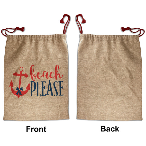 Chic Beach House Santa Bag - Approval - Front