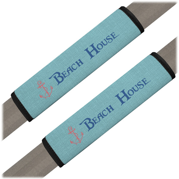 Custom Chic Beach House Seat Belt Covers (Set of 2)