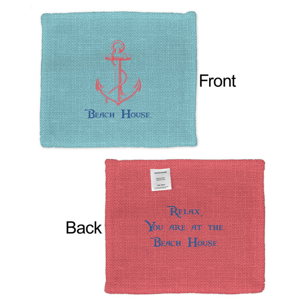 Chic Beach House Security Blanket - Front & Back View