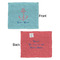 Chic Beach House Security Blanket - Front & Back View