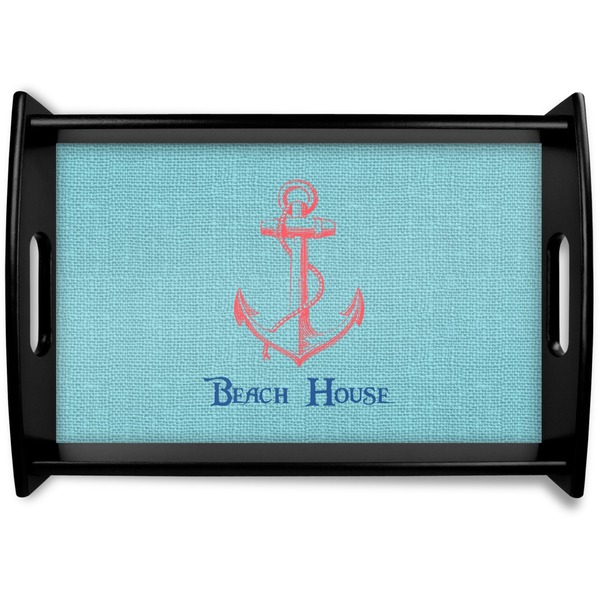 Custom Chic Beach House Wooden Tray