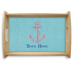 Chic Beach House Natural Wooden Tray - Small