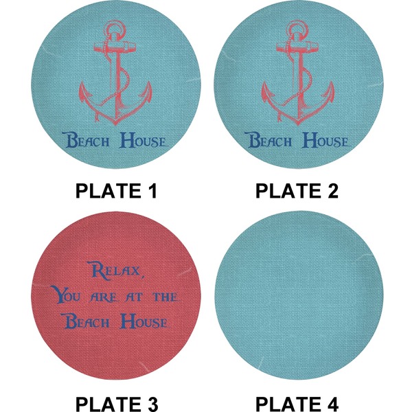 Chic Beach House Set of Appetizer / Dessert Plates (Approval)