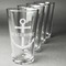 Chic Beach House Set of Four Engraved Pint Glasses - Set View