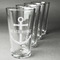 Chic Beach House Pint Glasses - Engraved (Set of 4)