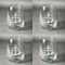 Chic Beach House Set of Four Personalized Stemless Wineglasses (Approval)