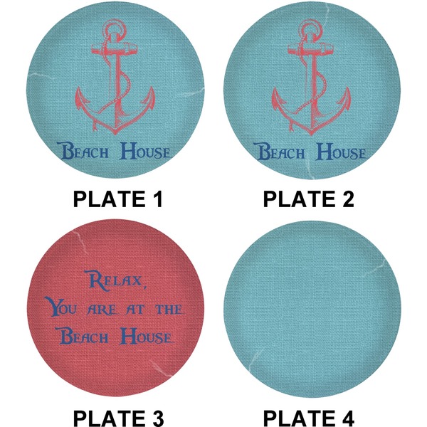 Chic Beach House Set of Lunch / Dinner Plates (Approval)