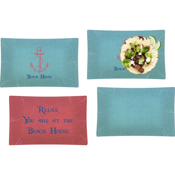 Chic Beach House Set of Rectangular Dinner Plates