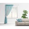 Chic Beach House Sheer Curtain With Window and Rod - in Room Matching Pillow
