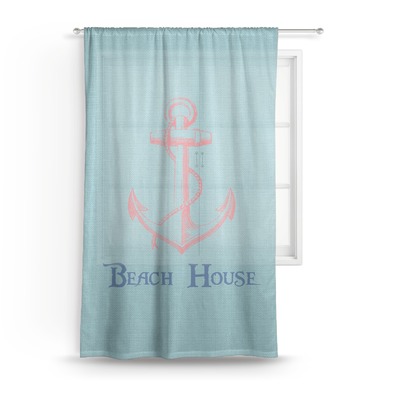 Chic Beach House Sheer Curtains