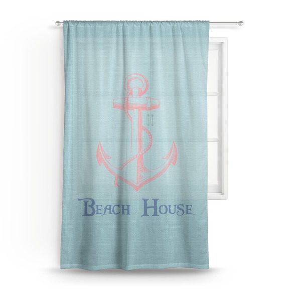 Custom Chic Beach House Sheer Curtain