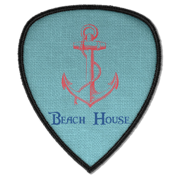 Custom Chic Beach House Iron on Shield Patch A