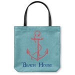 Chic Beach House Canvas Tote Bag - Large - 18"x18"
