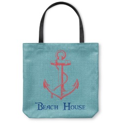 Chic Beach House Canvas Tote Bag - Medium - 16"x16"