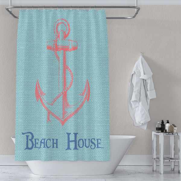 Chic Beach House Shower Curtain Lifestyle