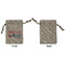 Chic Beach House Small Burlap Gift Bag - Front Approval