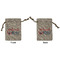 Chic Beach House Small Burlap Gift Bag - Front and Back
