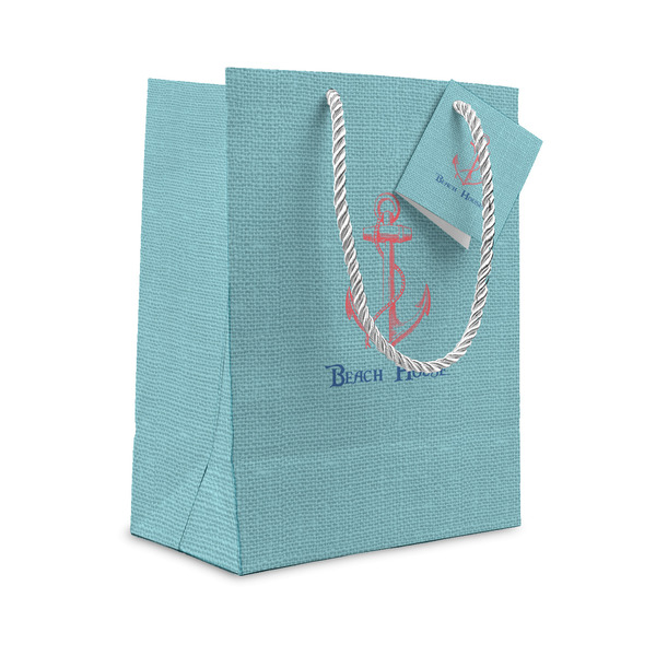 Custom Chic Beach House Small Gift Bag