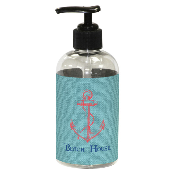 Custom Chic Beach House Plastic Soap / Lotion Dispenser (8 oz - Small - Black)