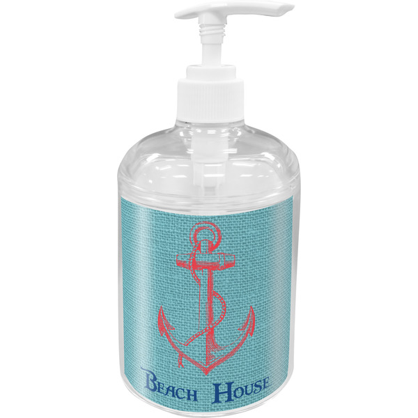 Custom Chic Beach House Acrylic Soap & Lotion Bottle