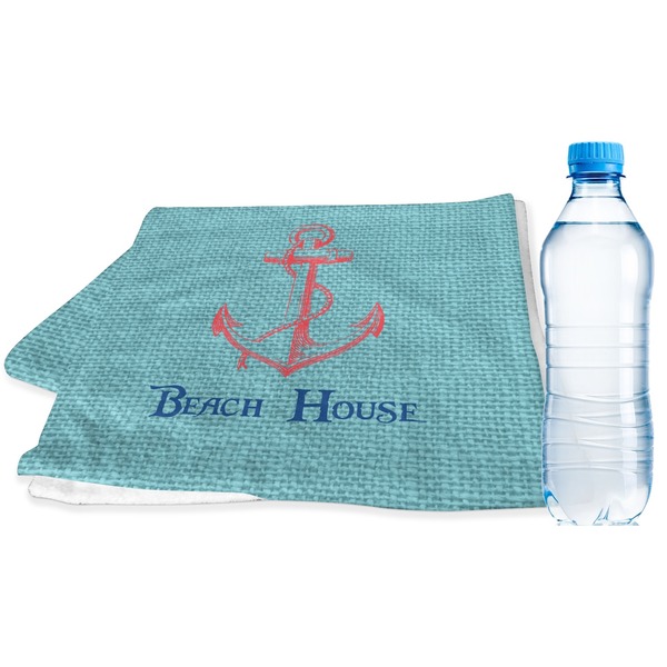 Custom Chic Beach House Sports & Fitness Towel
