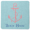 Chic Beach House Square Coaster Rubber Back - Single