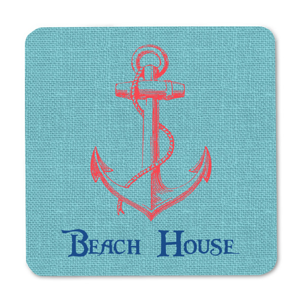 Chic Beach House Square Fridge Magnet - FRONT