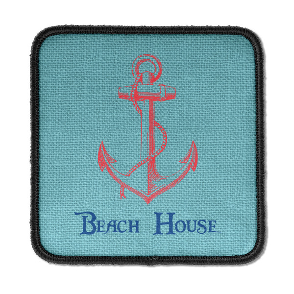 Custom Chic Beach House Iron On Square Patch