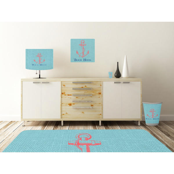 Chic Beach House Square Wall Decal Wooden Desk