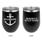 Chic Beach House Stainless Wine Tumblers - Black - Double Sided - Approval