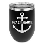 Chic Beach House Stemless Wine Tumbler - 5 Color Choices - Stainless Steel 
