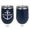 Chic Beach House Stainless Wine Tumblers - Navy - Single Sided - Approval