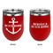 Chic Beach House Stainless Wine Tumblers - Red - Double Sided - Approval