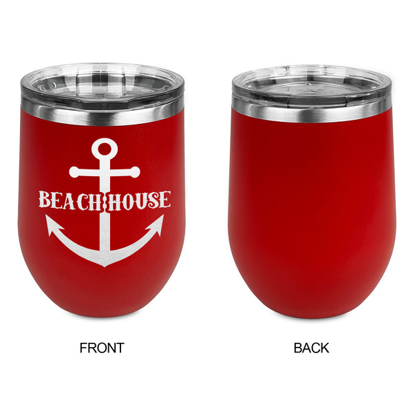 Chic Beach House Stainless Wine Tumblers - Red - Single Sided - Approval