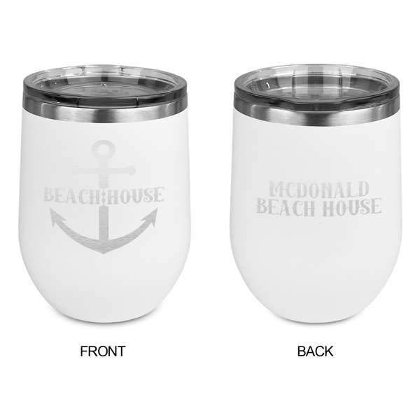 Chic Beach House Stainless Wine Tumblers - White - Double Sided - Approval