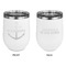 Chic Beach House Stainless Wine Tumblers - White - Double Sided - Approval