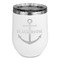 Chic Beach House Stainless Wine Tumblers - White - Double Sided - Front