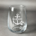 Chic Beach House Stemless Wine Glass - Engraved