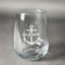 Chic Beach House Stemless Wine Glass - Front/Approval