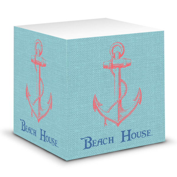Custom Chic Beach House Sticky Note Cube